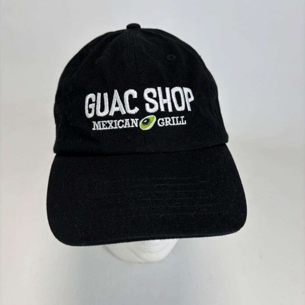 Guac Shop Mexican Grill Hat Mens Black Uber Eats Embroidered Employee Work Cap